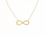 Golden necklace k14 with infinity symbol (code S232348)